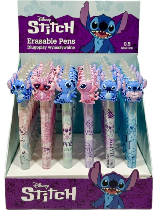 Radírozható golyóstoll, nyomógombos, Stitch