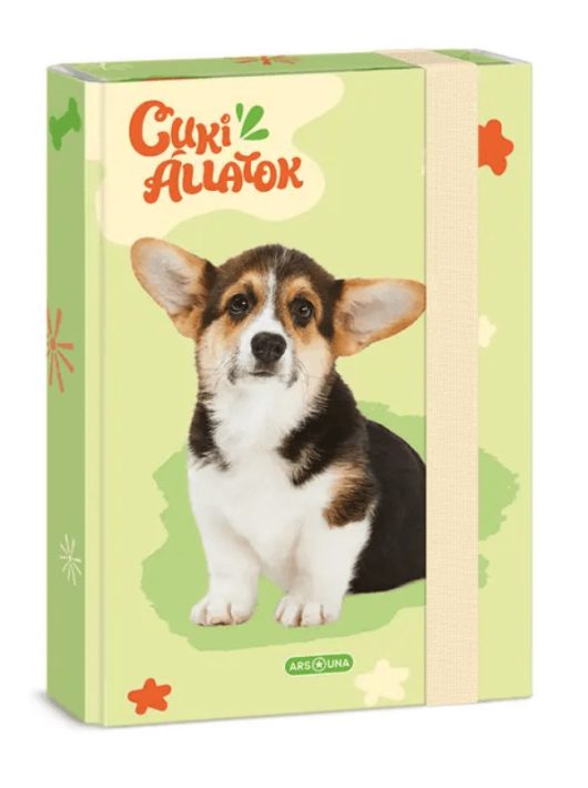 Cuki állatok füzetbox A/5, welsh corgi