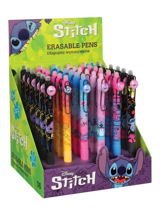 Radírozható golyóstoll, nyomógombos, CoolPack, Stitch Black