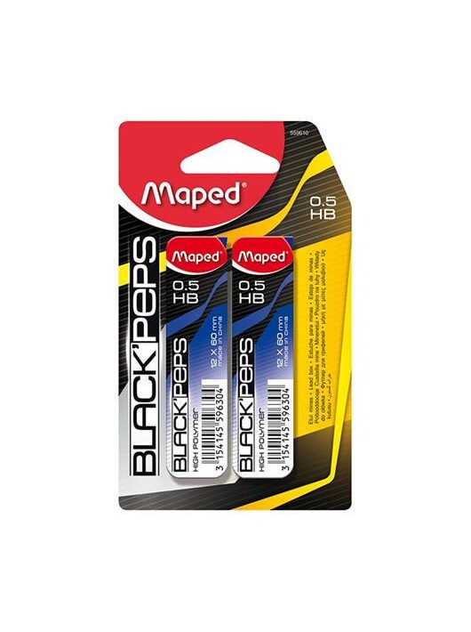 Ironbetét, ironbél 0,5 HB, 2x12 db, Maped Black Peps