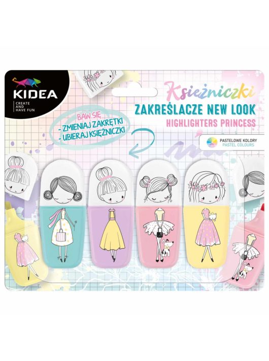 Szövegkiemelő, 4 db/csomag, Kidea, new look, Princess