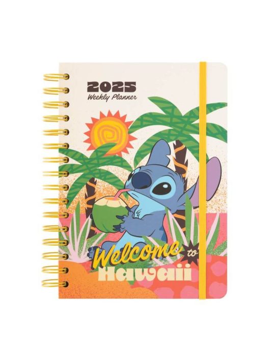 Stitch határidőnapló, heti tervező, A/5, 2025, Tropical, Welcome to Hawaii