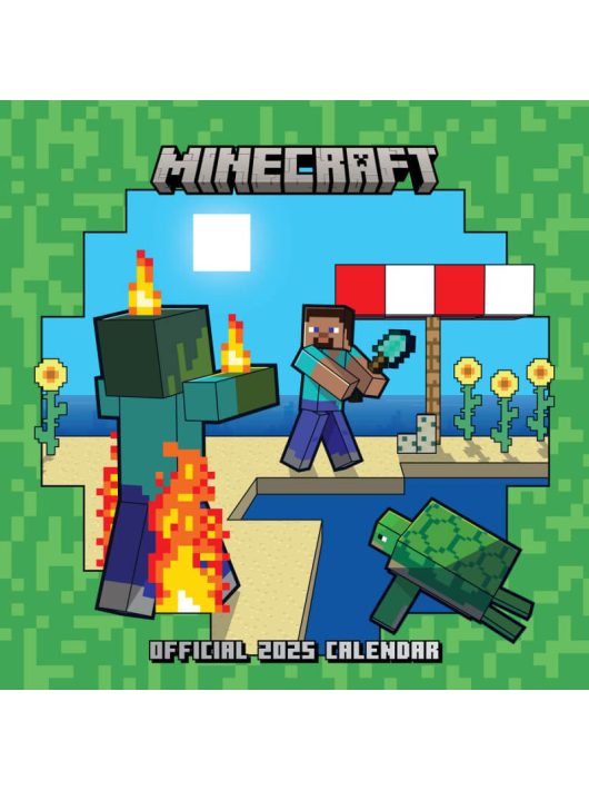 Minecraft falinaptár, 30x30cm, 2025