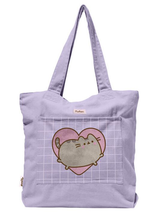 Pusheen cicás bevásárlótáska, 41x37cm, Moments, lila