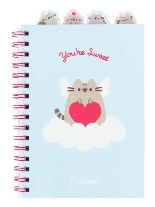 Pusheen cicás spirál notesz, A/5, 80 lapos, Purrfect Love Collection