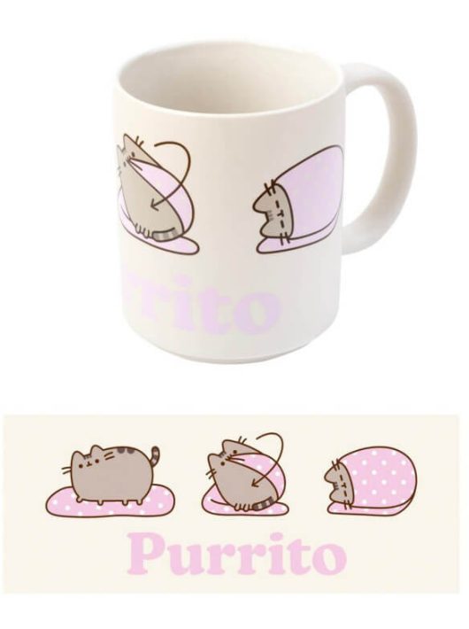 Pusheen cicás bögre, kerámia, 350ml, Purrito