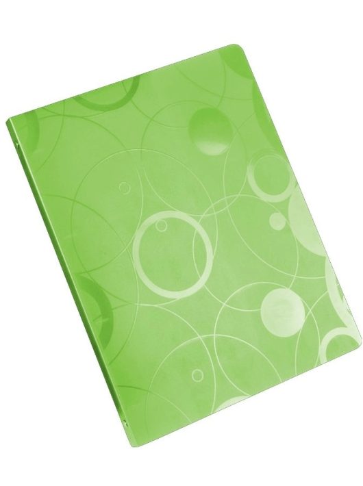 Műanyag gyűrűskönyv A/4, 4 gyűrűs, neocolori, zöld