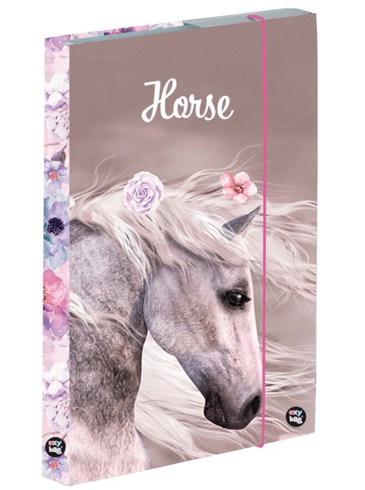 Lovas füzetbox A/4, jumbo, Horse Romantic, fehér ló