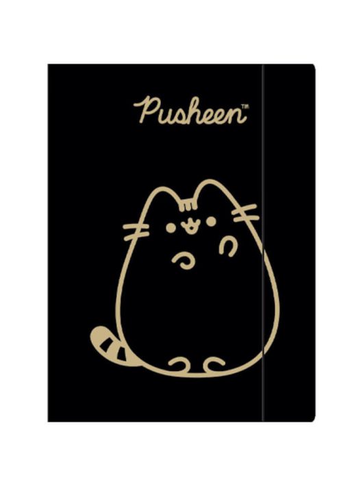 Pusheen cicás gumis mappa A/7, papír, 300g, Pusheen Gold