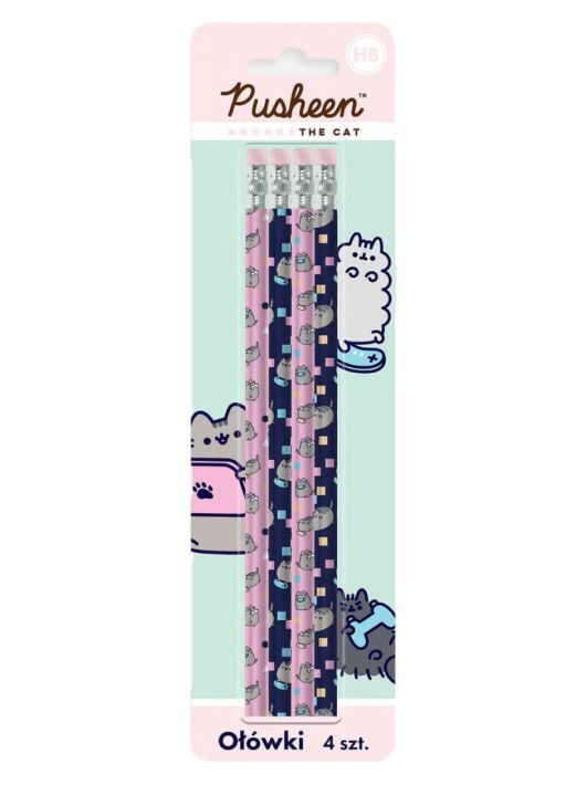 Pusheen cicás grafitceruza, HB, 4 db/szett