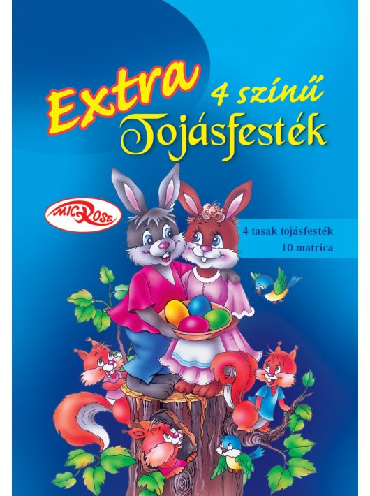 Extra 4 színű tojásfesték matricákkal húsvétra